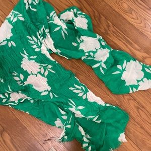 Green Floral Scarf